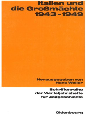 cover image of Italien und die Großmächte 1943-1949